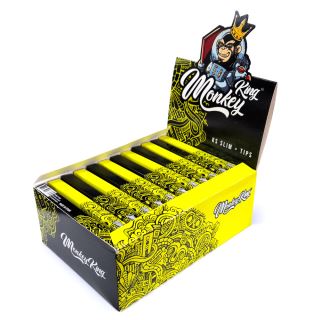 30632C - Papel Monkey King Size Slim & Tips  Yellow Pack Unbleached 24 ud.
