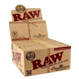 Papel Raw  Classic  King Size Slim & Tips Connoisseur 24 librillos