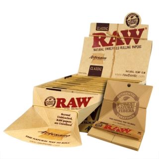 30532 - Papel Raw  Classic  King Size Slim Artesano & Tips 15 librillos