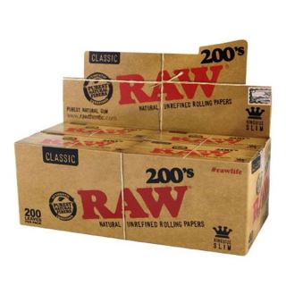 30536 - Papel Raw  Classic  King Size Slim Block 200 - 40 librillos