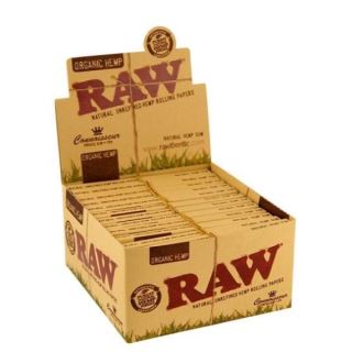 Papel Raw  Organic  King Size Slim & Tips Connoisseur 24 librillos