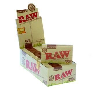 Papel Raw  Organic Single Wide Doble 25 librillos