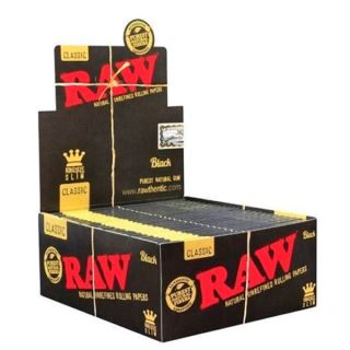 Papel Raw Black  King Size Slim 50 librillos