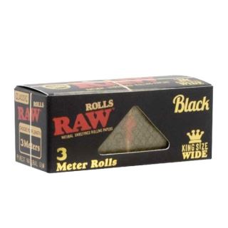 Papel Raw Black  Rolls 12 ud.