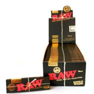 Papel Raw Black  Single Wide 50 librillos