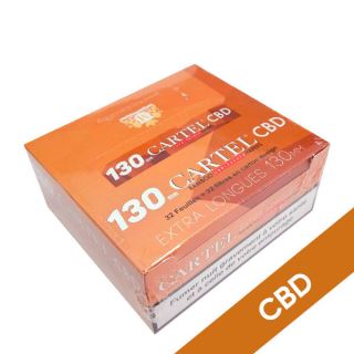 30675 - Papel de Fumar Cartel 130 mm & Tips Cbd Unbleached 24 ud.