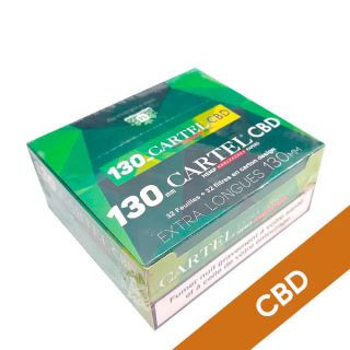 30677 - Papel de Fumar Cartel 130 mm & Tips Cbd Unbleached Hemp 24 ud.