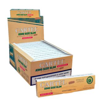 30668 - Papel de Fumar Cartel King Size Slim & Tips Unbleached 24 ud.