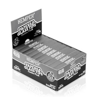 31456H - Papel de Fumar K.S. & Glass Tips 10x6 mm. 20 Librillos Hemper