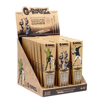 30570 - Papel de fumar Cones G-Rollz K.S. Banksy Bamboo 6 ud. x 24 Blisters