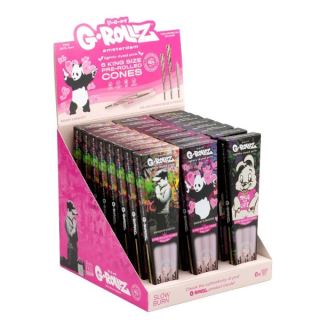 30573 - Papel de fumar Cones G-Rollz K.S. Banksy Lightly Dyed Pink 6 ud. x 24 Blisters
