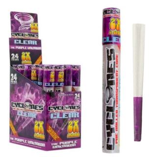 Papel de fumar Cyclone Klear Cone Purple 24 ud.