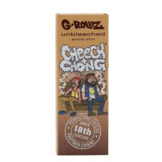 Papel de fumar G-Rollz 1.1/4 & Tips Cheech & Chong In da Chair Unbleached 24 librillos