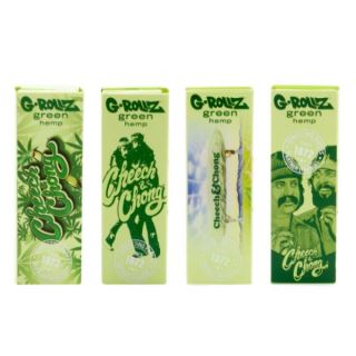 30568 - Papel de fumar G-Rollz 1.1/4 & Tips Cheech & Chong Organic Hemp 24 ud.