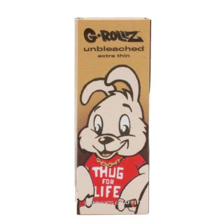 Papel de fumar G-Rollz 1.1/4 & Tips Thug for Life Unbleached 24 librillos