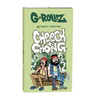 30558A - Papel de fumar G-Rollz 1.1/4 Tips & Tray Cheech & Chong Sofa Green 16 librillos