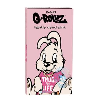 30691 - Papel de fumar G-Rollz 1.1/4 Tips & Tray Thug for Life Pink 16 librillos