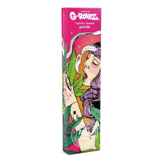 30679C - Papel de fumar G-Rollz K.S. & Tips Mushroom Lady Pink 20 librillos