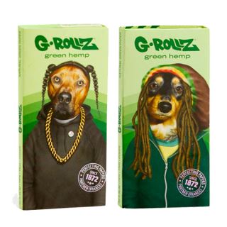 31452 - Papel de fumar G-Rollz K.S. Tips & Tray Reggae Rap Organic Hemp 16 librillos