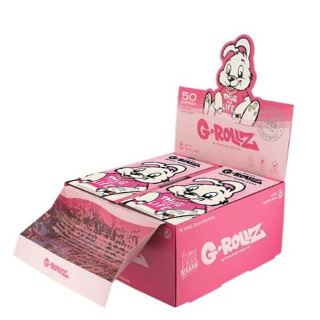 Papel de fumar G-Rollz King Size Tips & Tray Thug for Life Pink 16 librillos