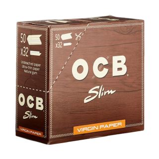 30513 - Papel de fumar OCB King Size Slim Virgin 50 librillos