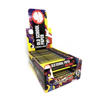 31457A - Papel de fumar Old School  Medium 92 mm. 50 librillos
