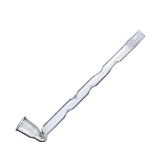 16690B - Pipa Cristal Borosilicato Curva Estriada 1 ud.