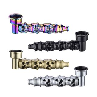 33239 - Pipa Metal  Skull  80 mm. Pack 4 ud