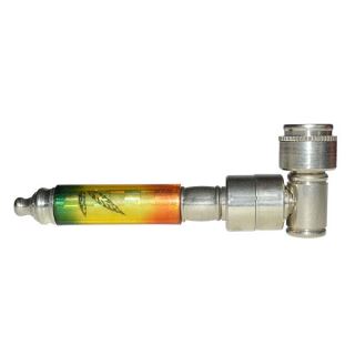 33226 - Pipa Metal Rasta Leaf 90 mm.