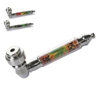 33264A - Pipa Metal Rasta Tapa 91 mm. Grass Booze