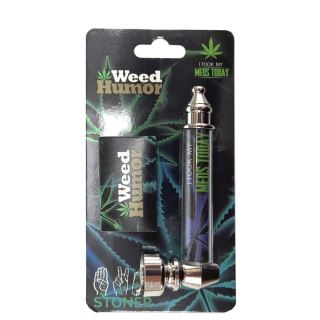 33263C - Pipa Metal Screens 80 mm. Weed Humor