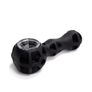 Pipa Silicona & Dabber Glass Bowl Black 10 cm.