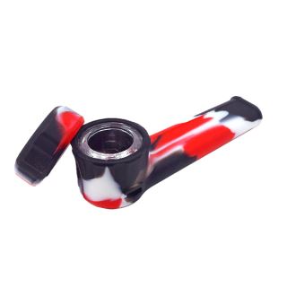 32807 - Pipa Silicona & Tapa Glass Bowl Red & Black 90 mm.