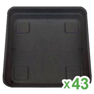 Plato Cuadrado Cannapot de 26x26 cm para Maceta 11 lt. y 20 lt. - 43 uds