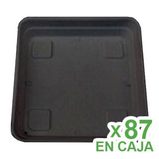 6656 - Plato Cuadrado Cannapot de 26x26 cm para Maceta 11 lt. y 20 lt. - Caja 87 Unds