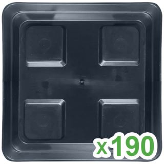 14718 - Plato Cuadrado Easy Garden de 26x26 cm. para Maceta 11 lt. y 20 lt. 190 ud.