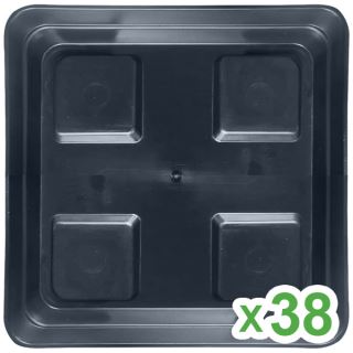 16044 - Plato Cuadrado Easy Garden de 26x26 cm. para Maceta 11 lt. y 20 lt. 38 ud.