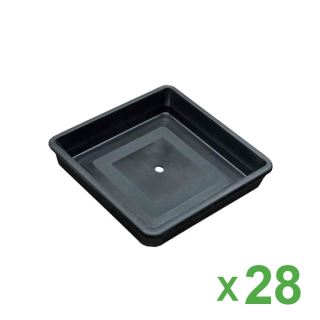 16045 - Plato Cuadrado ITT de 13x13 cm. para Maceta 1,6 lt. y 3,2 lt. 28 ud.