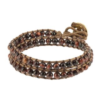 23515D - Pulsera Naga Ojo de Tigre Rojo