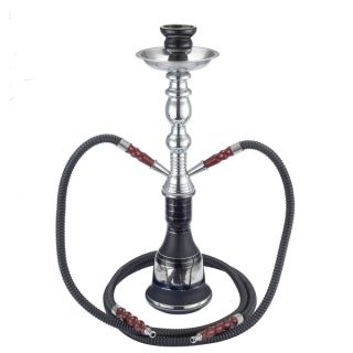 34411 - Shisha All Mellou Black & Silver 50 cm.