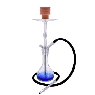 34430 - Shisha Oulmes Silver & Blue 55 cm.