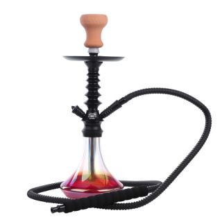 34444 - Shisha Tiznit Red & Rainbow 45 cm.