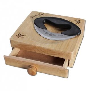 Tabla de Corte con Cuchilla & Cajon Black Leaf